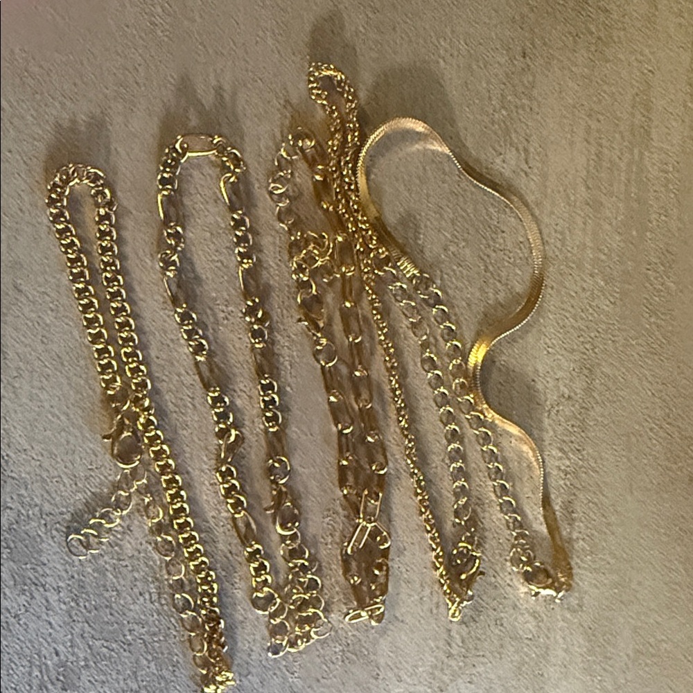 Elegant Gold Chain Bracelet Set